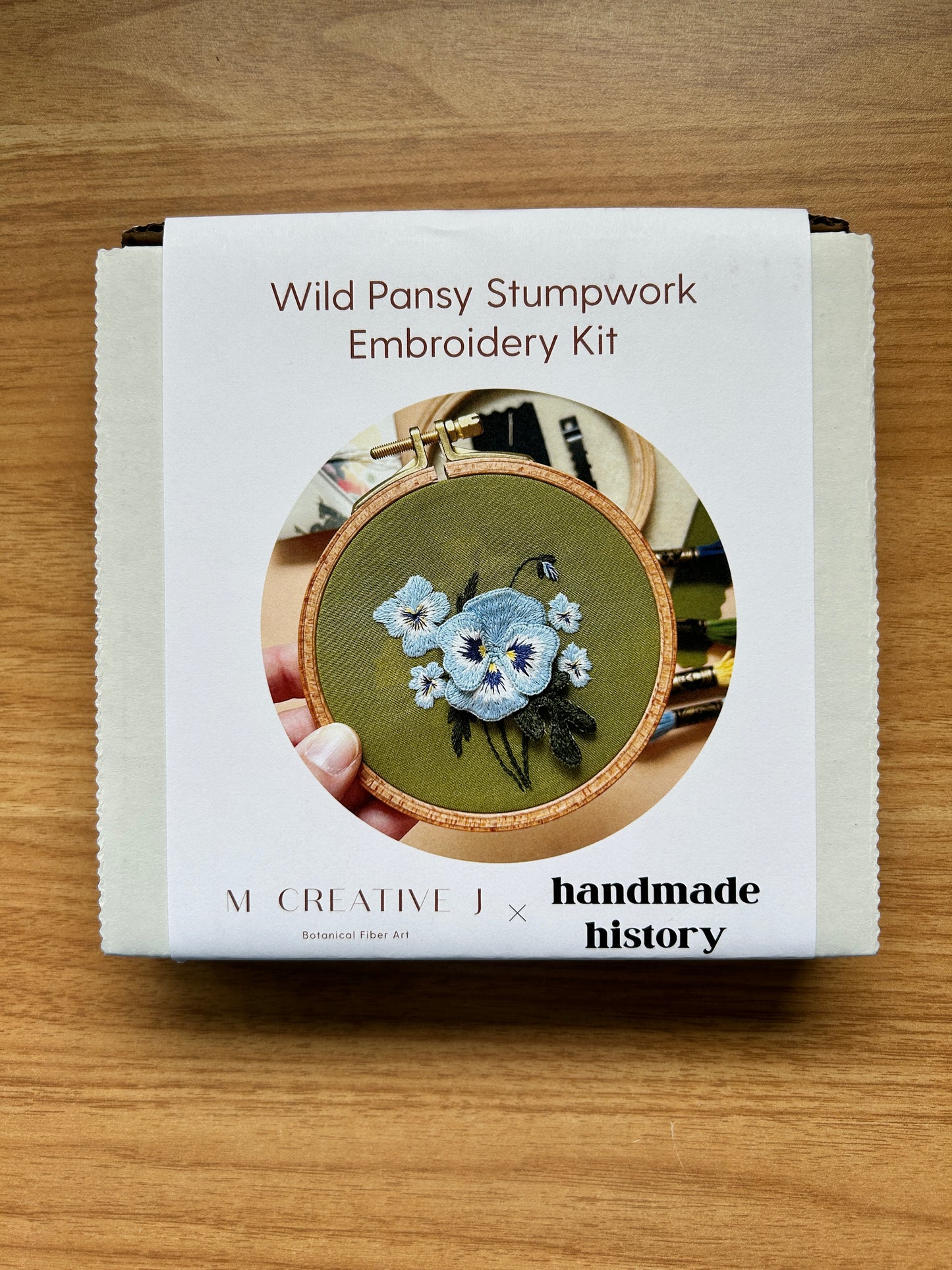 KIT Wild Pansy Stumpwork Stitch Along with MCreativeJ X Handmade History