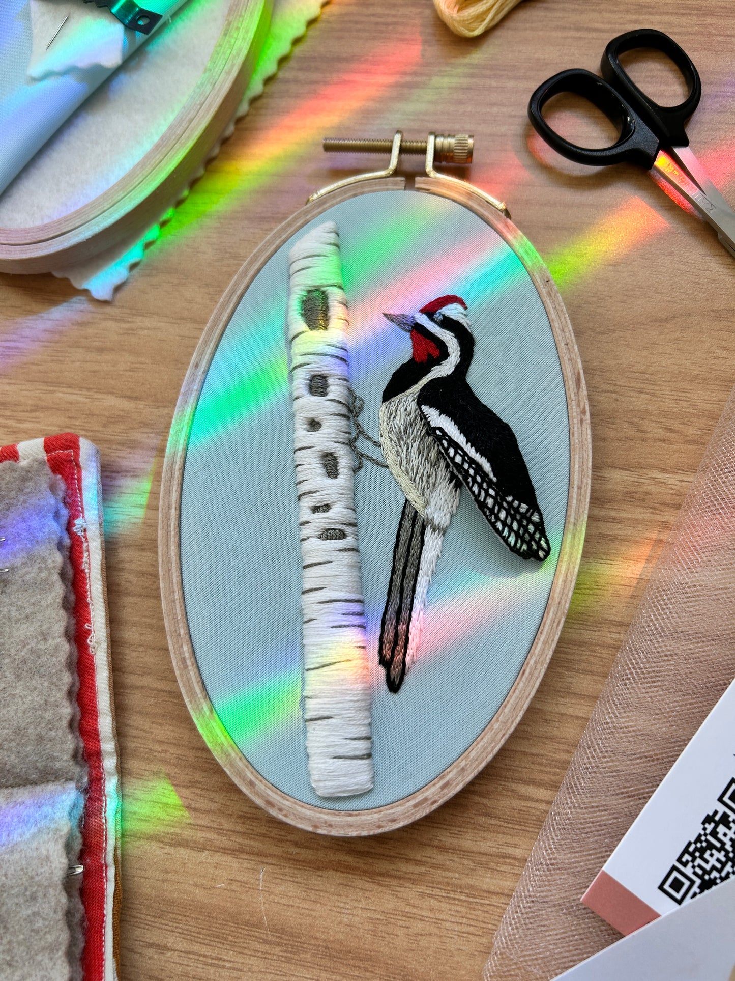 Busy Woodpecker - 3D Bird Advanced Embroidery Kit
