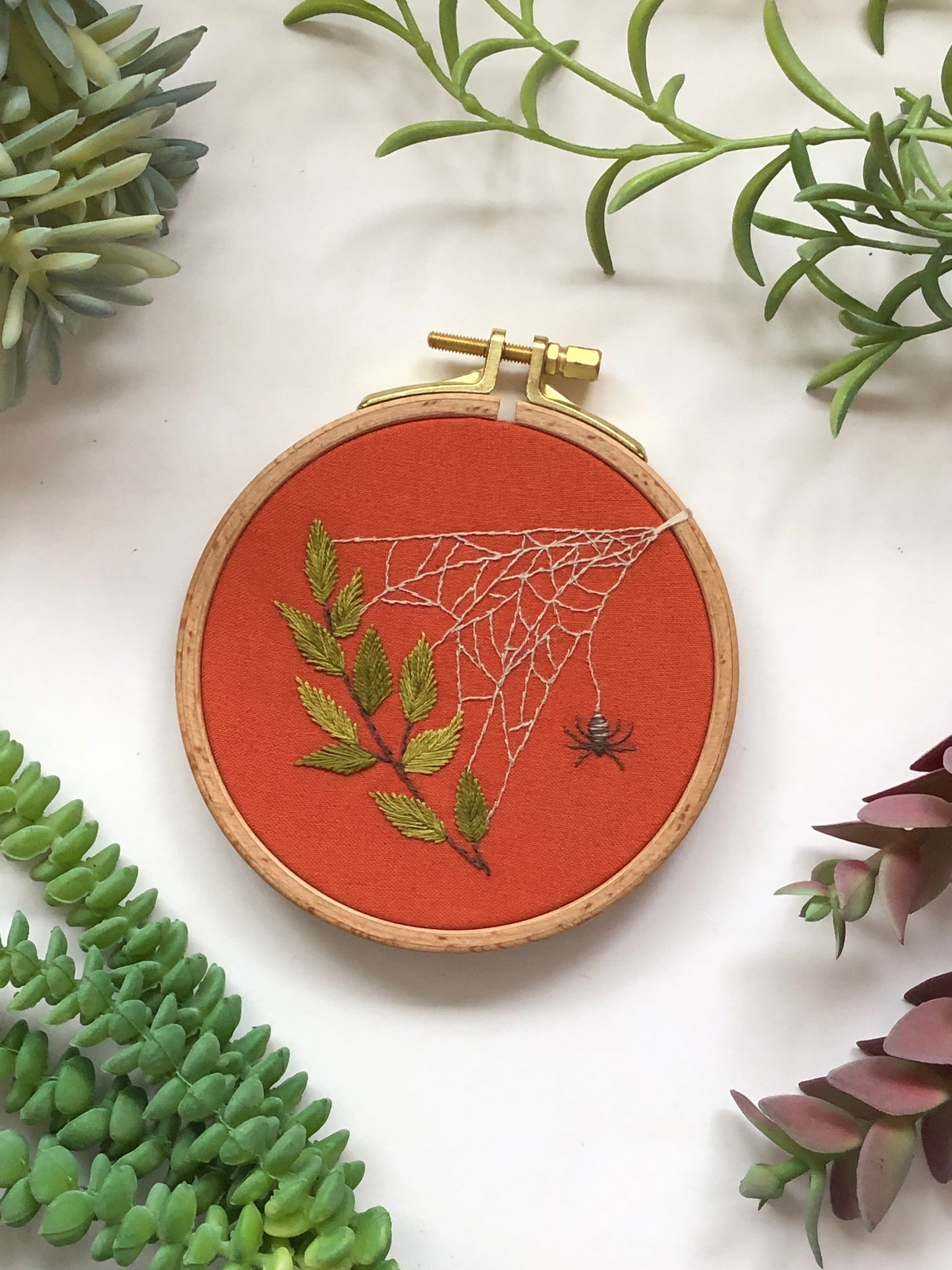 A Spider's Web- Insect Embroidery Kit for Beginners