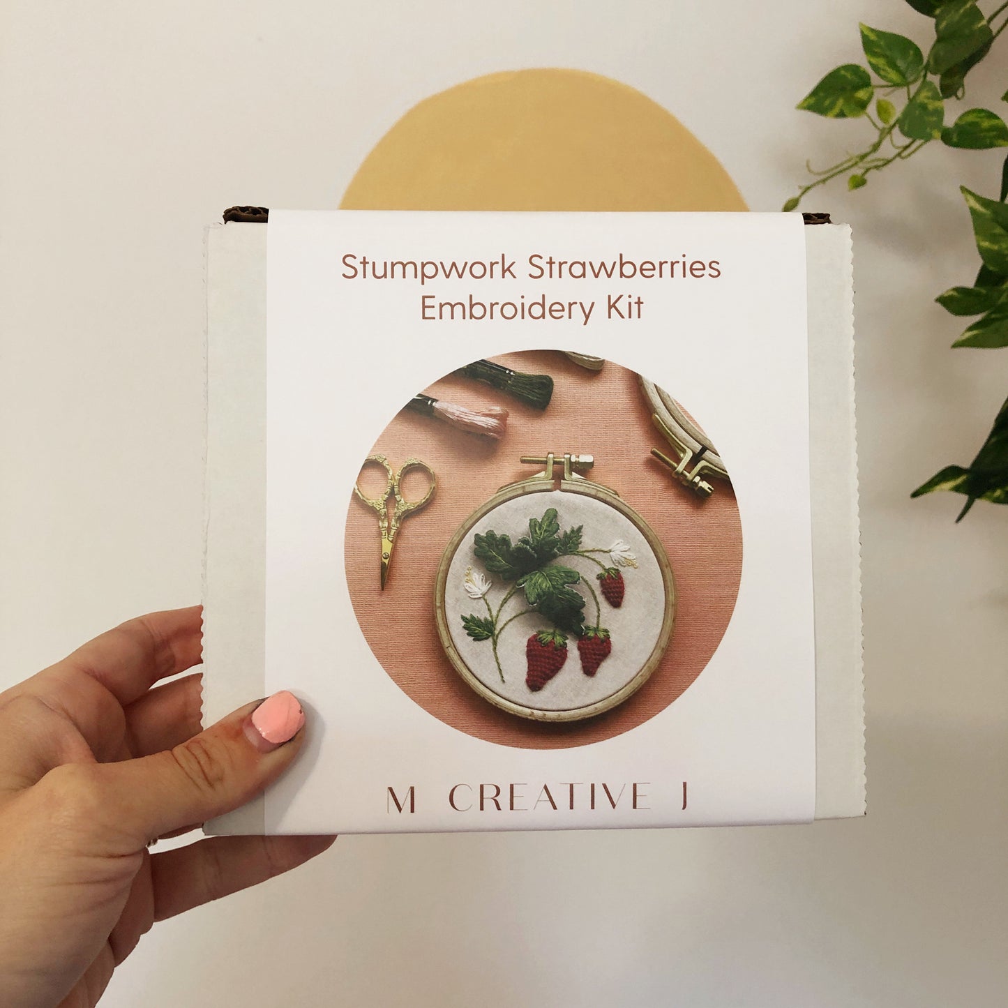 Stumpwork Strawberries - Intermediate Hand Embroidery DIY Craft Kit