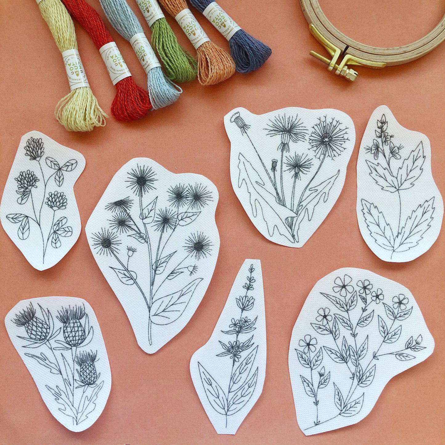 Unconventional Flowers - Floral Stick and Stitch Embroidery Patterns