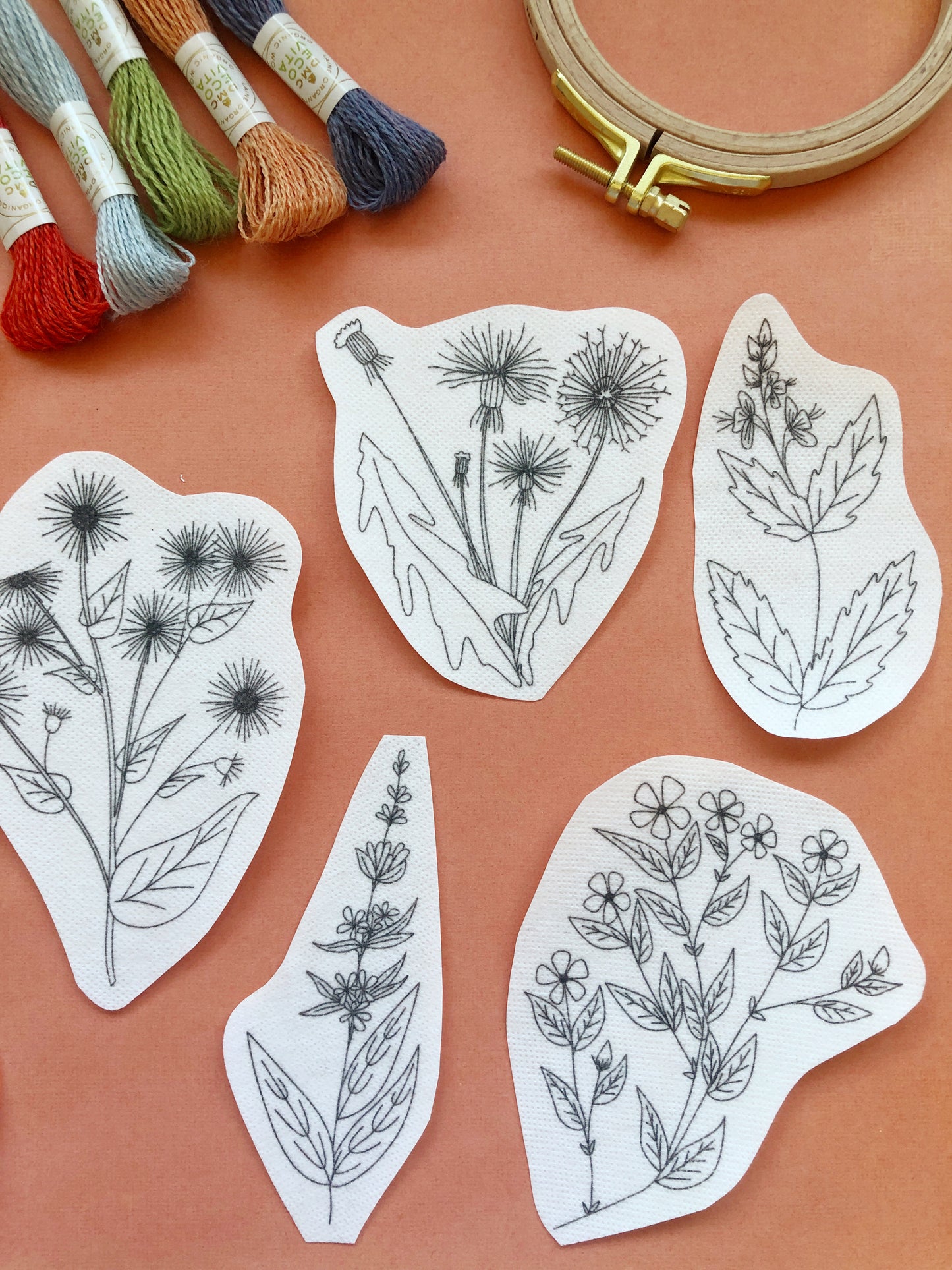 Unconventional Flowers - Floral Stick and Stitch Embroidery Patterns