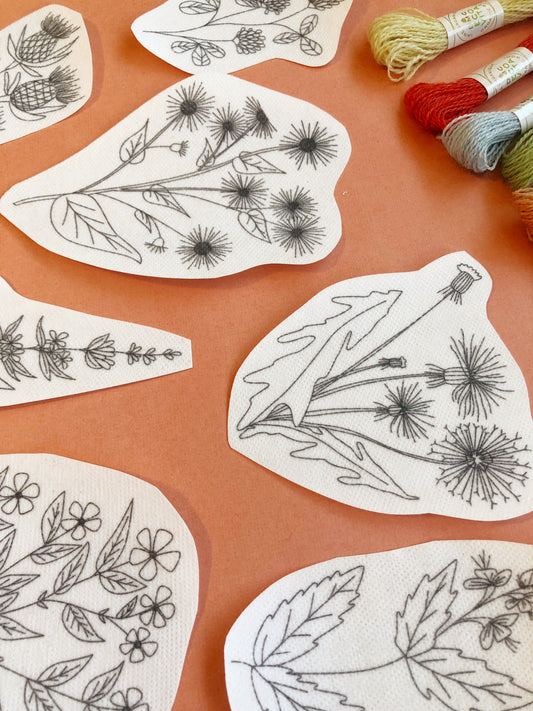 Unconventional Flowers - Floral Stick and Stitch Embroidery Patterns