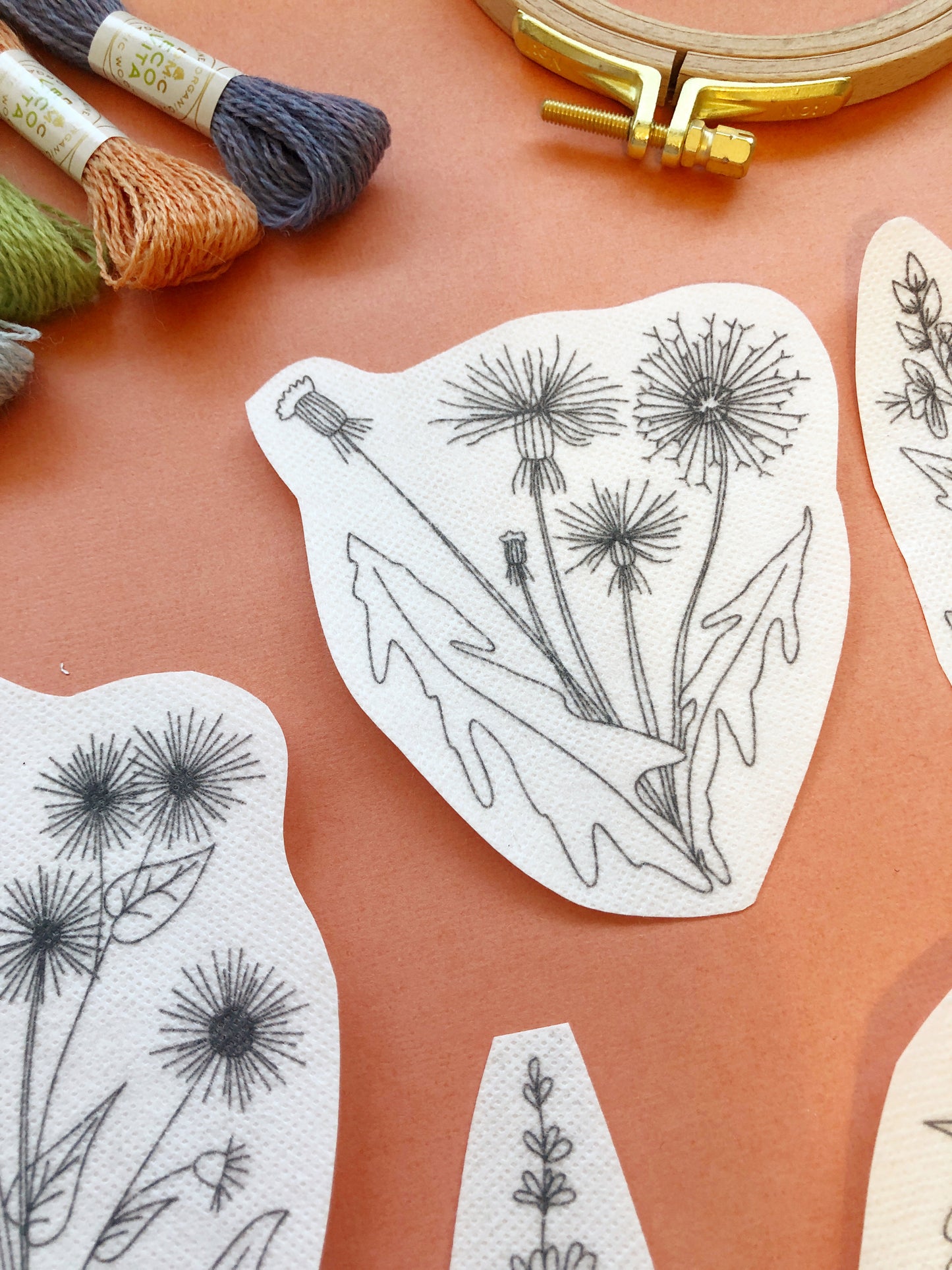 Unconventional Flowers - Peel Stick and Stitch Hand Embroidery Patterns