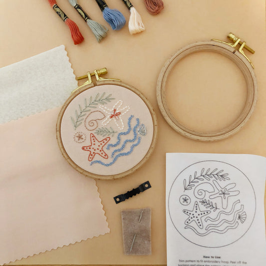 Seaside Treasures- Beach Embroidery Kit for Beginners