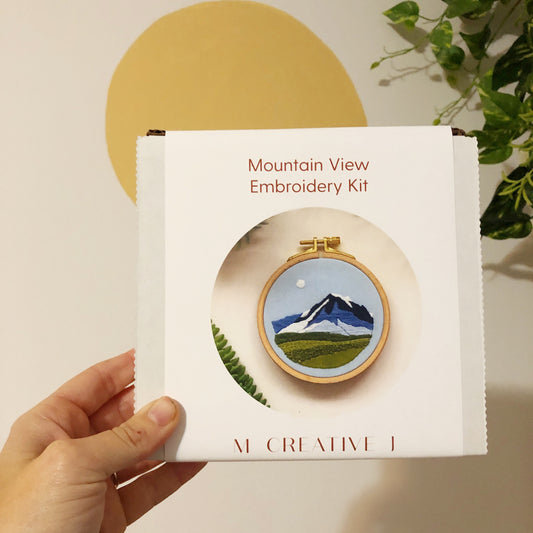 Mountain View- Landscape Embroidery Kit for Beginners