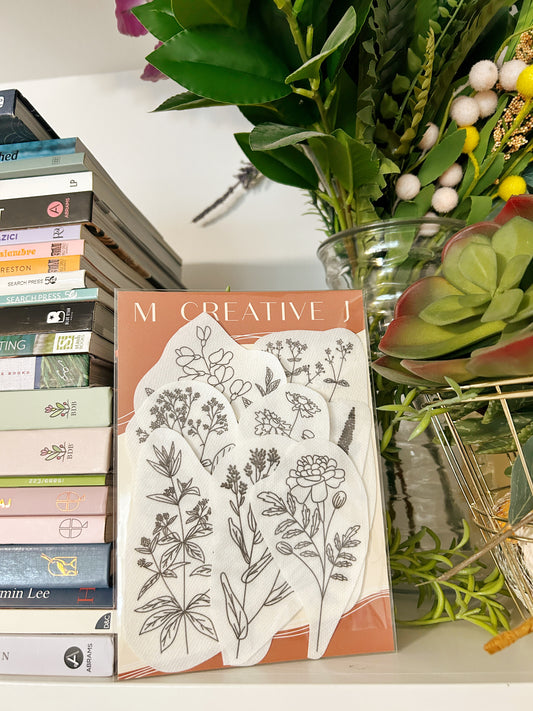 Dye Plants Embroidery Patterns - Botanical Stick and Stitch Embroidery