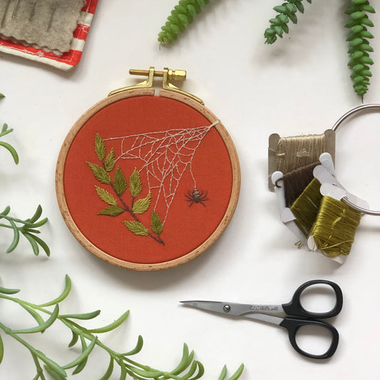 A Spider's Web- Insect Embroidery Kit for Beginners