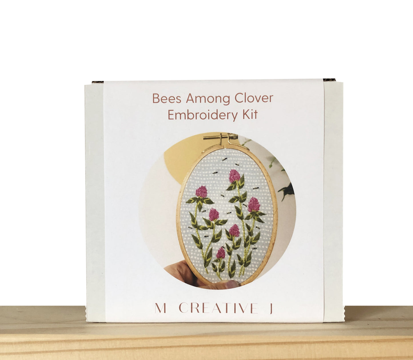 Bees Among Clover - Intermediate Hand Embroidery DIY Craft Kit