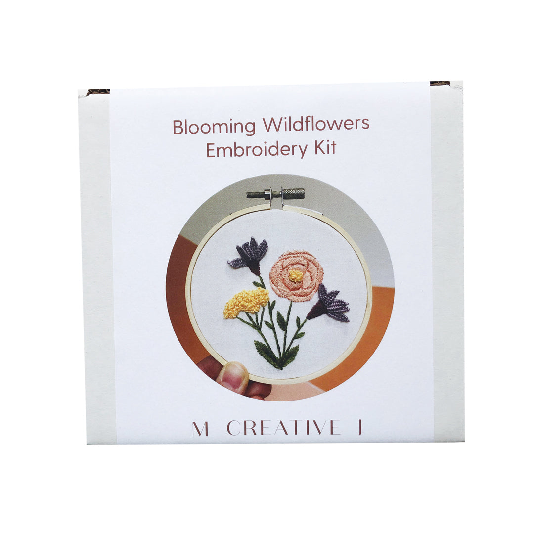 Blooming Wildflower Embroidery Kit - Intermediate Embroidery Kit