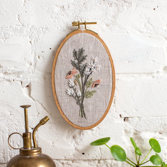 Botanical Bouquet Embroidery Pattern & Video
