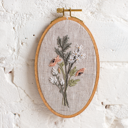 Botanical Bouquet - Advanced Embroidery Pattern & Video - MCreativeJ for Flax & Twine