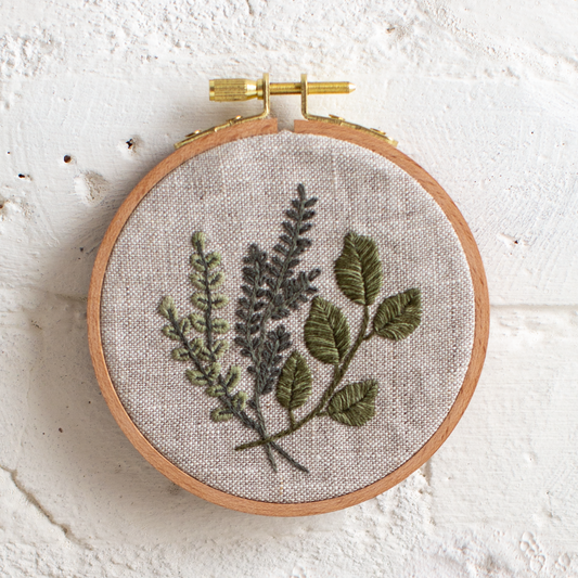 Botanical Branches - Beginner Embroidery Pattern & Video - MCreativeJ for Flax & Twine