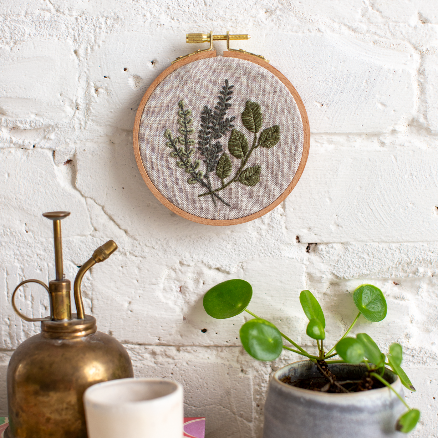 Botanical Branches - Beginner Embroidery Pattern & Video - MCreativeJ for Flax & Twine