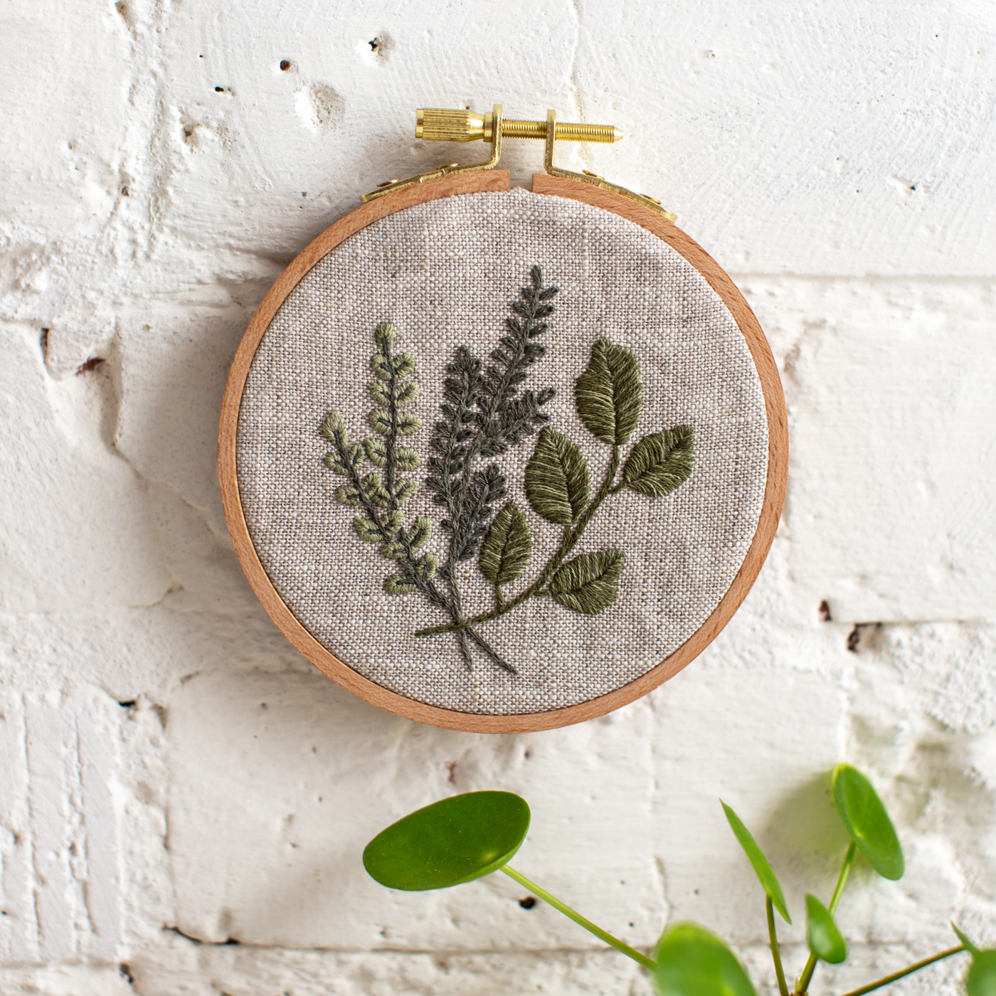 Botanical Branches - Beginner Embroidery Pattern & Video - MCreativeJ for Flax & Twine