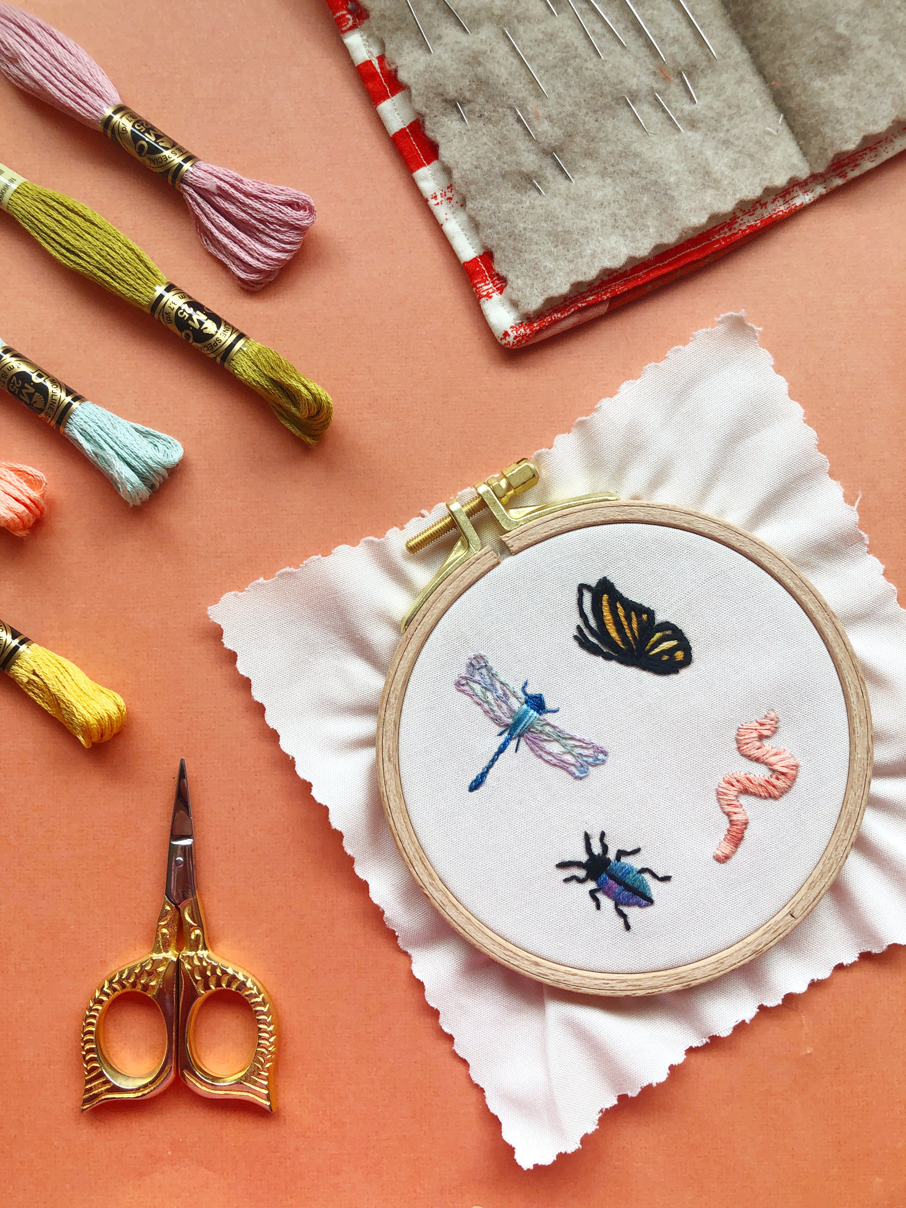 Insect Stick and Stitch Bug Embroidery Pattern Kit – MCreativeJ