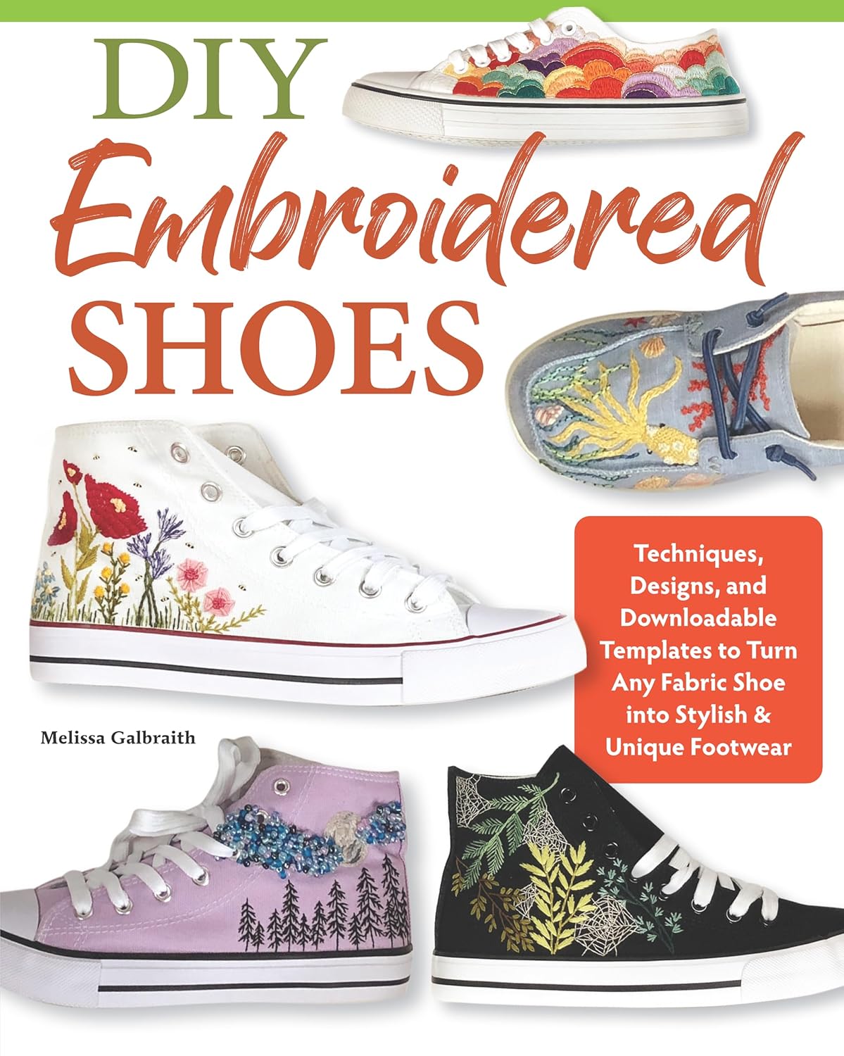 DIY Embroidered Shoes- Hand Embroidery DIY Book