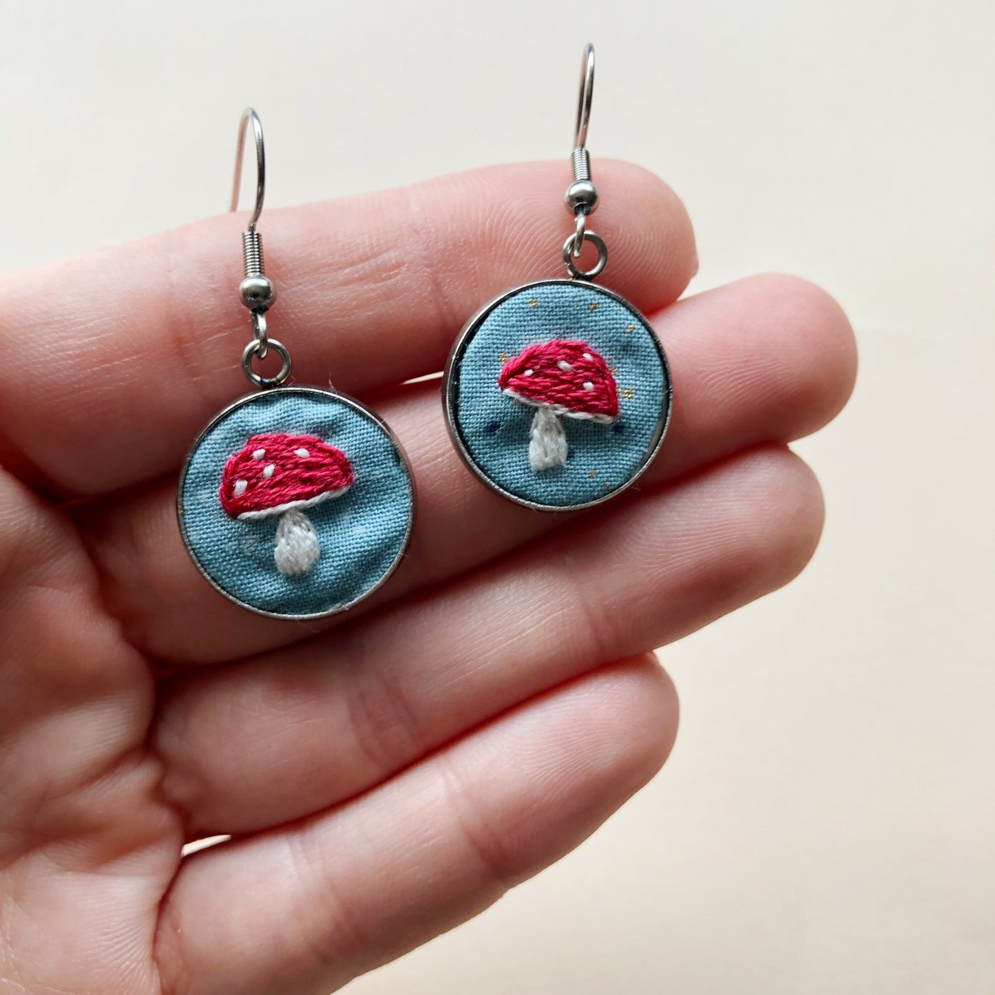 Embroidered Earrings - Embroidery Kits for Beginners