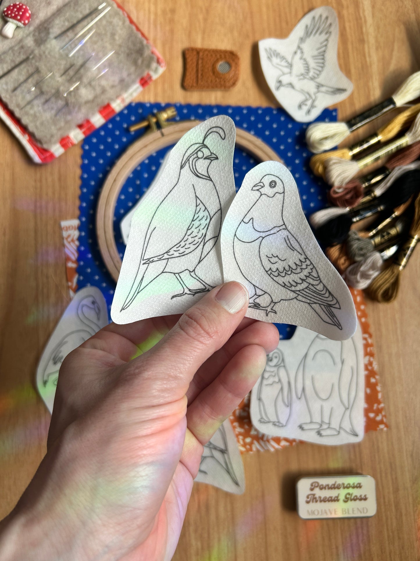 Odd Birds Embroidery Patterns- Stick and Stitch Animal Designs