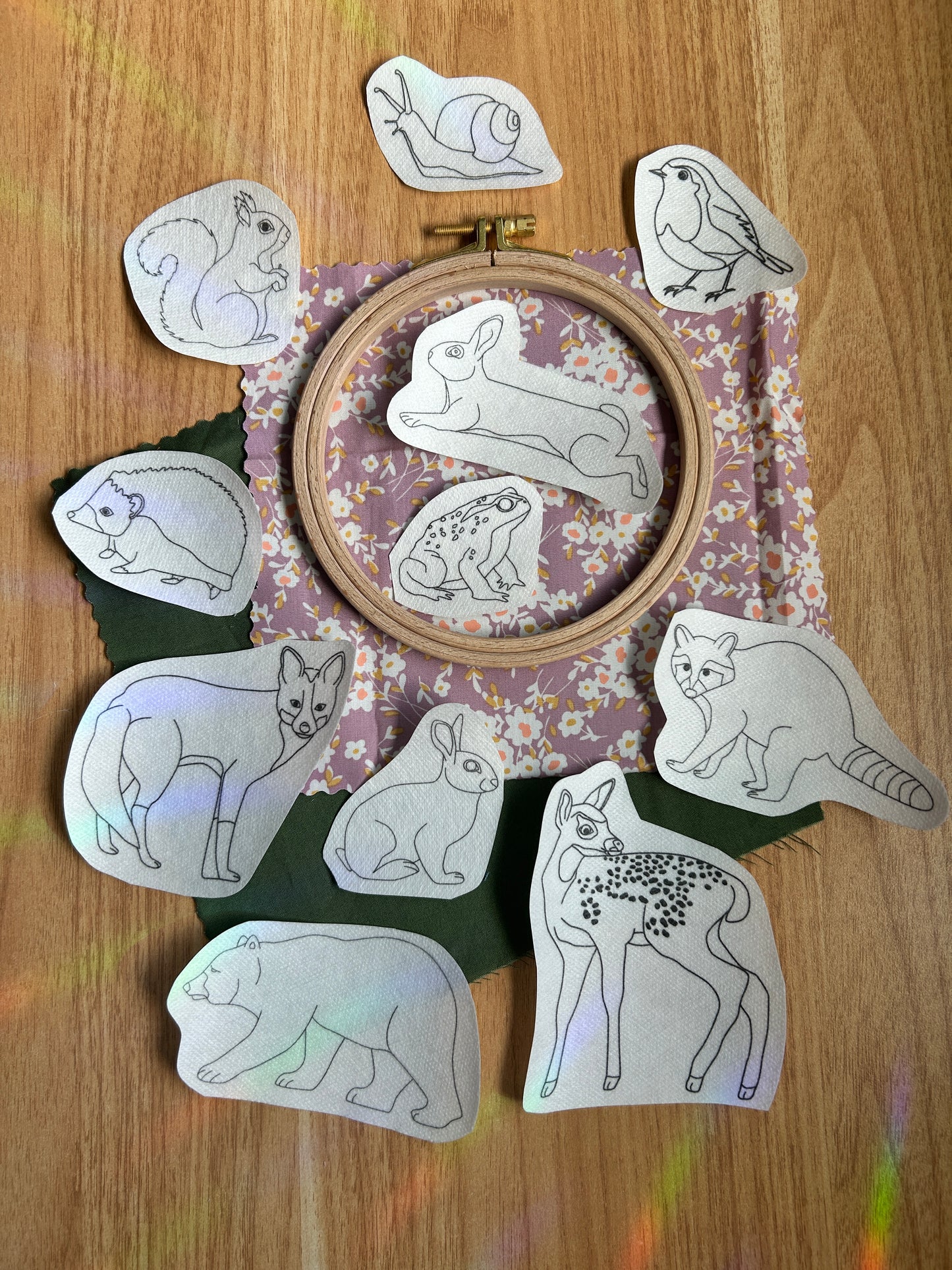 Forest Critters Embroidery Patterns- Stick and Stitch Animal Designs