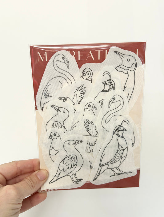 Odd Birds Embroidery Patterns- Stick and Stitch Animal Designs