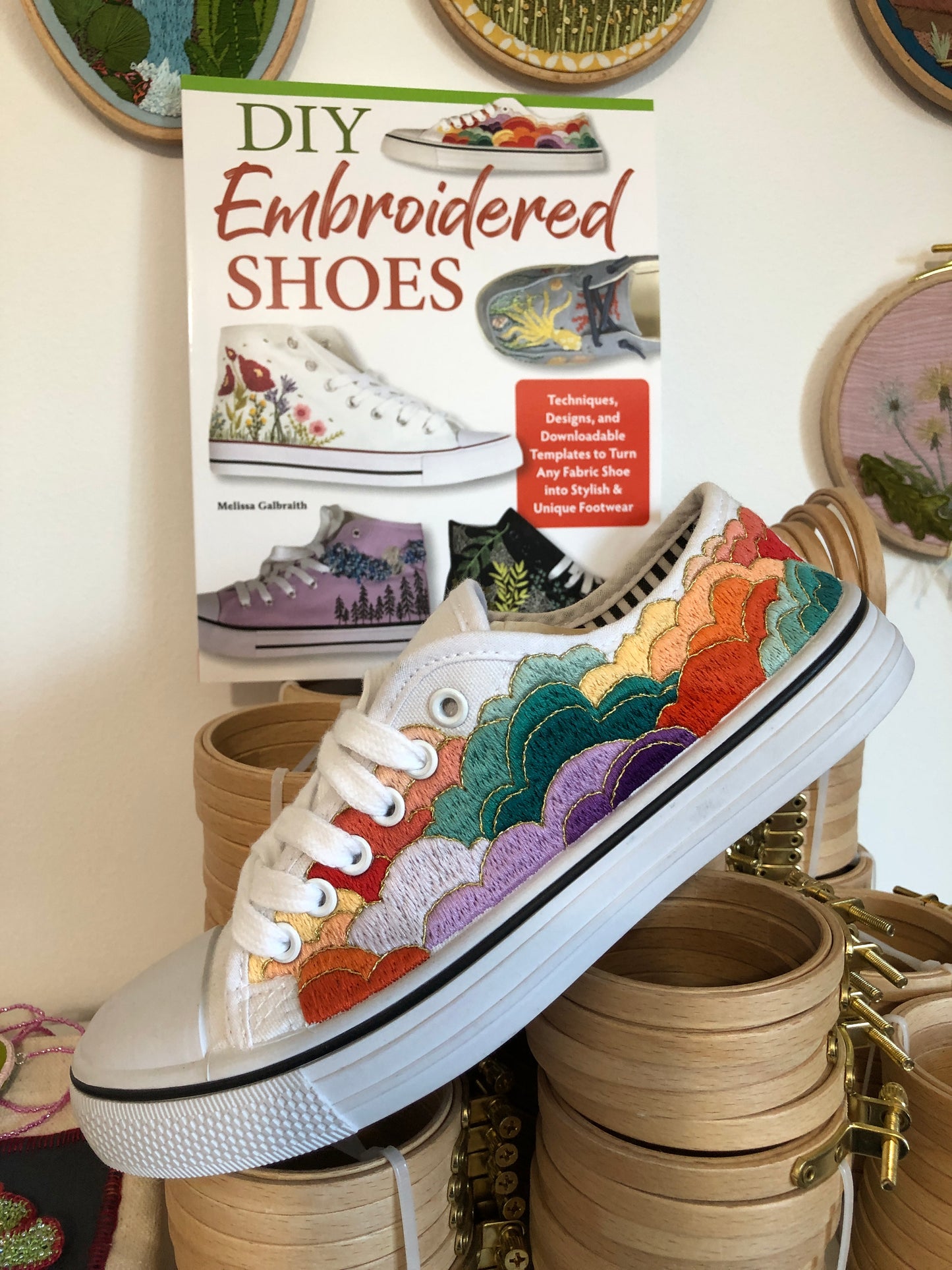 DIY Embroidered Shoes- Hand Embroidery DIY Book