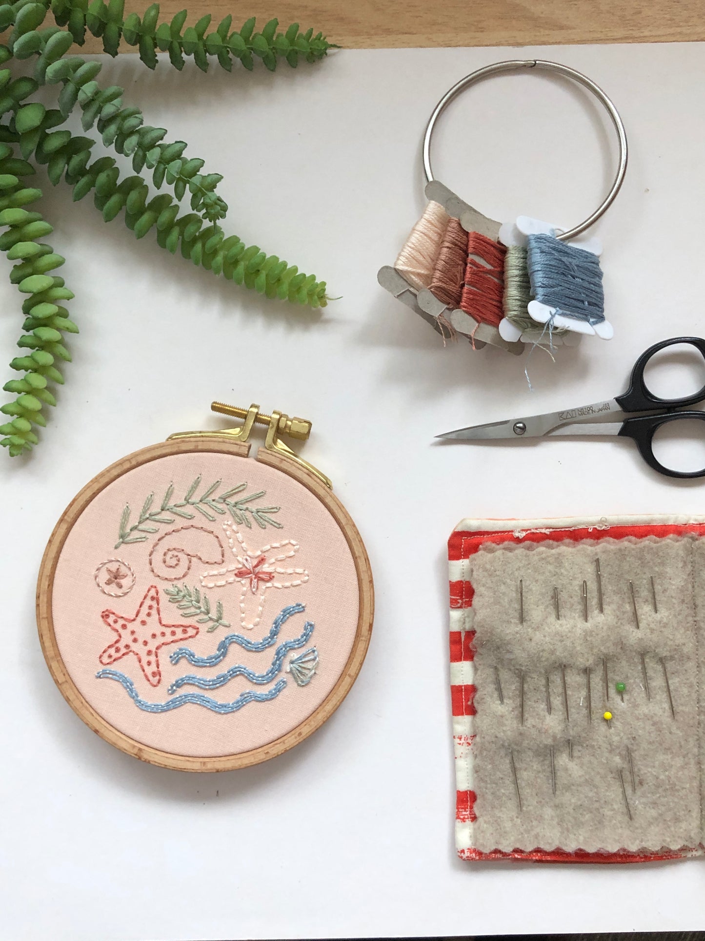 Seaside Treasures- Beach Embroidery Kit for Beginners