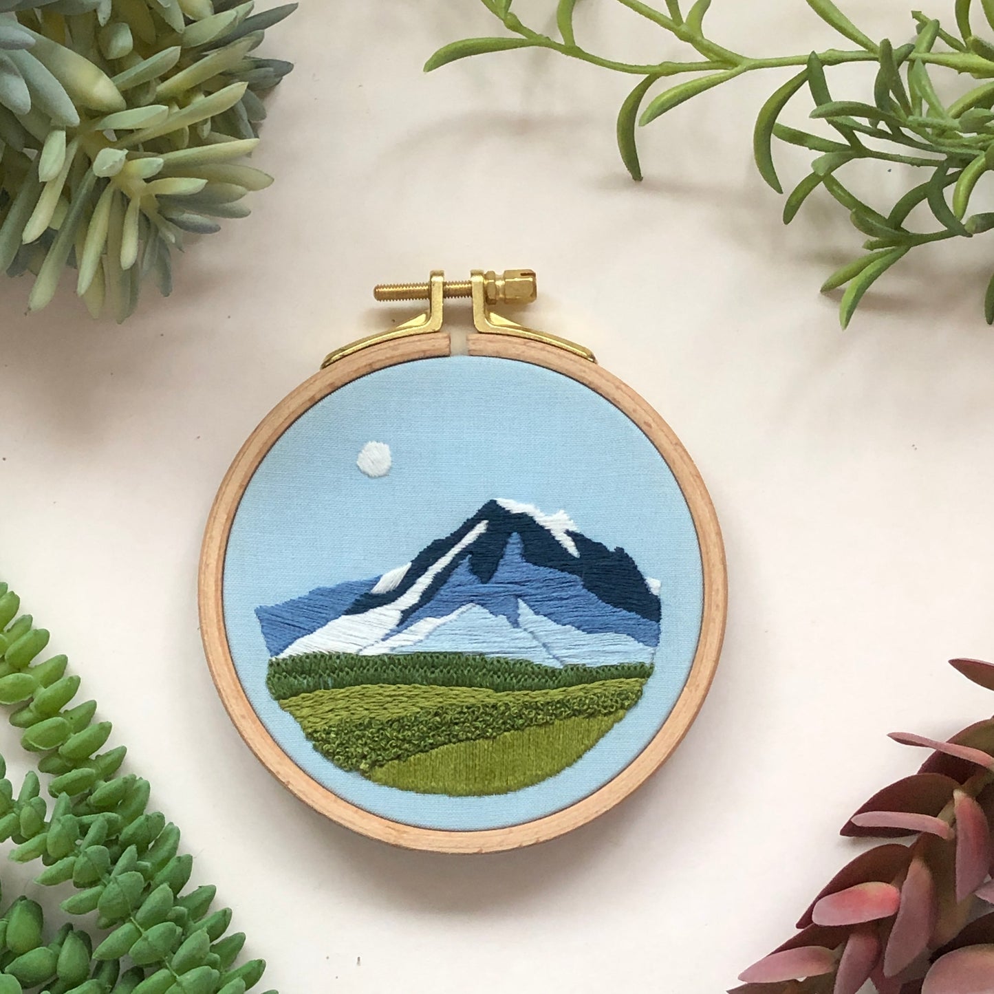 Mountain View- Landscape Embroidery Kit for Beginners