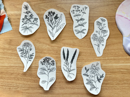 Dye Plants Embroidery Patterns - Botanical Stick and Stitch Embroidery