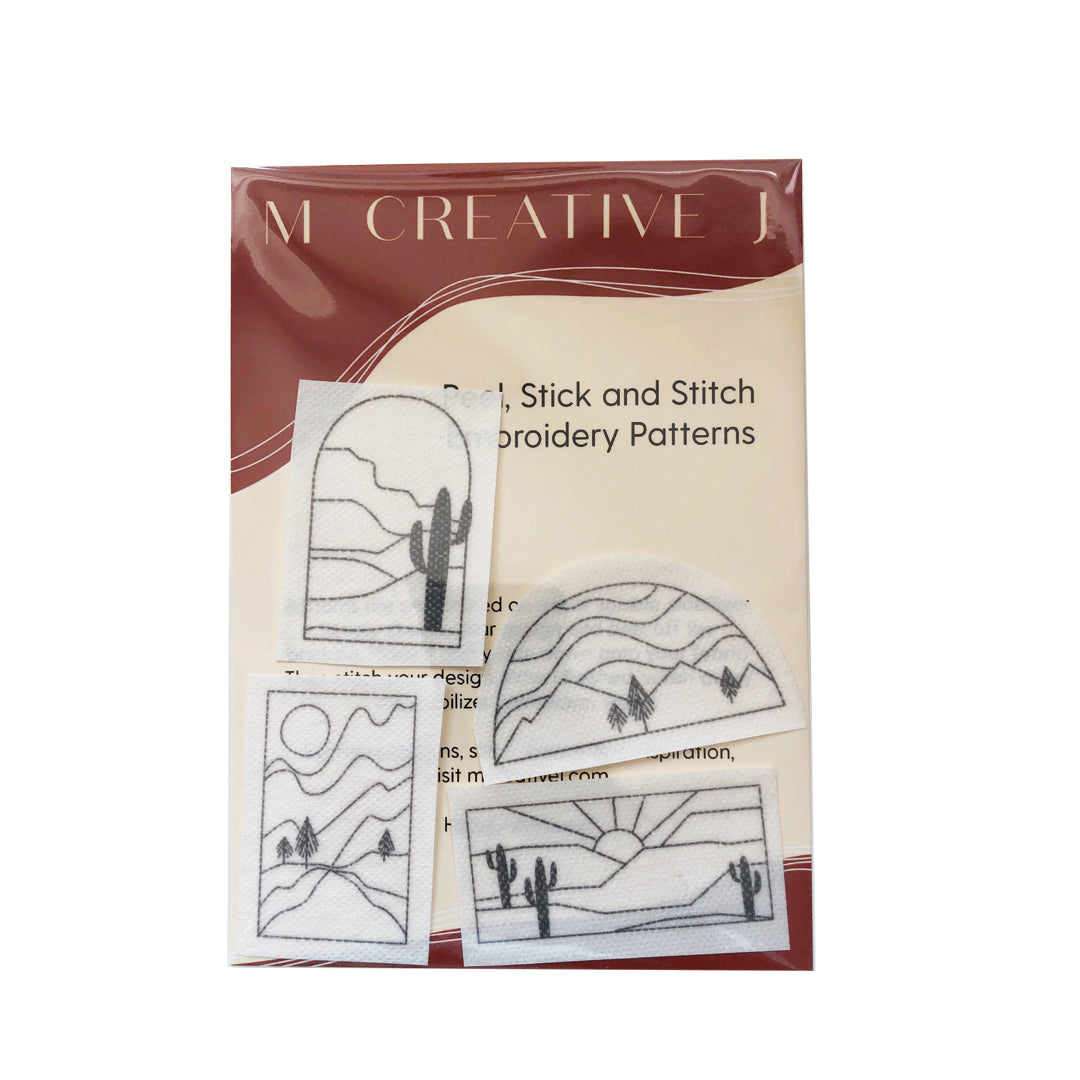 Landscapes- Peel Stick and Stitch Hand Embroidery Patterns