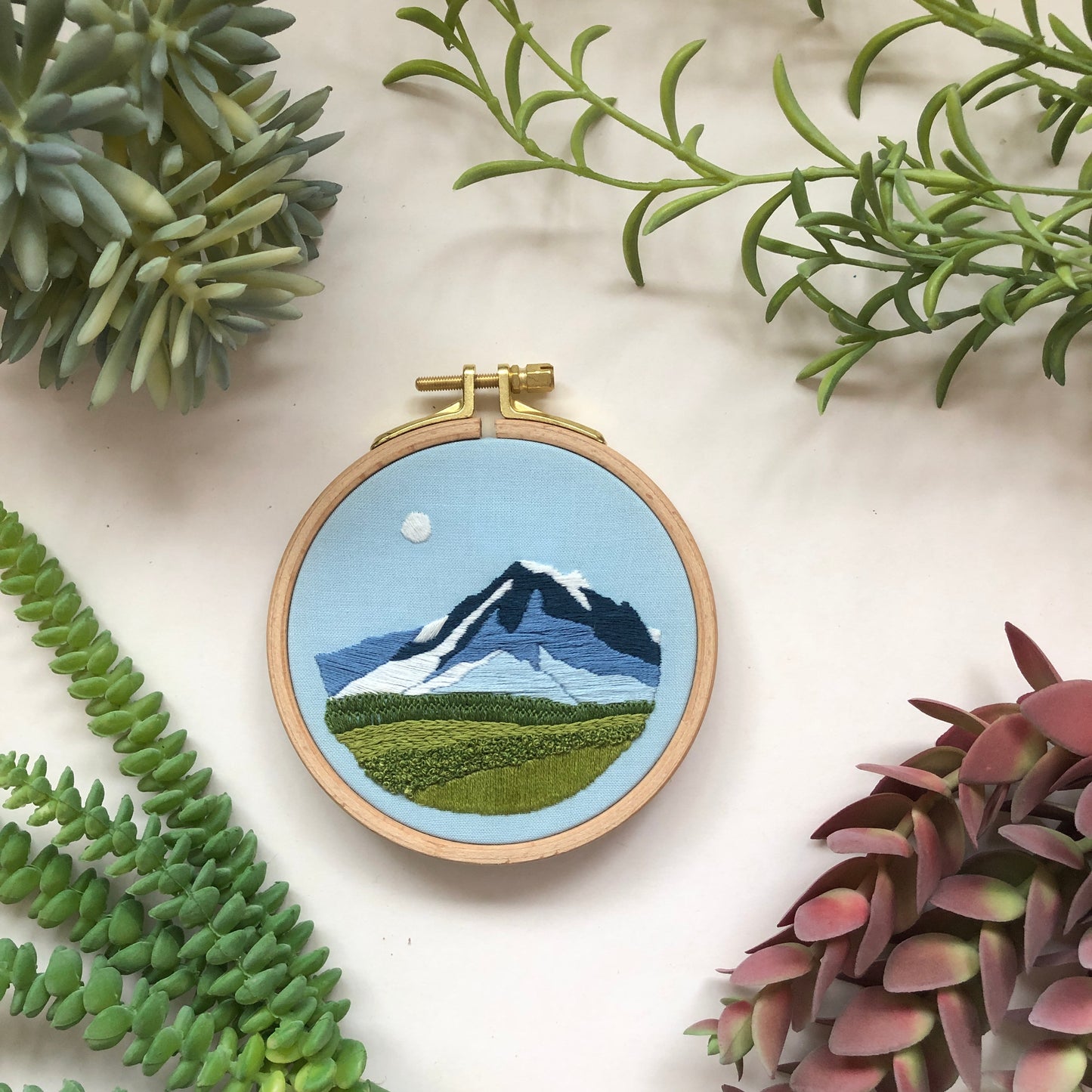 Mountain View- Landscape Embroidery Kit for Beginners