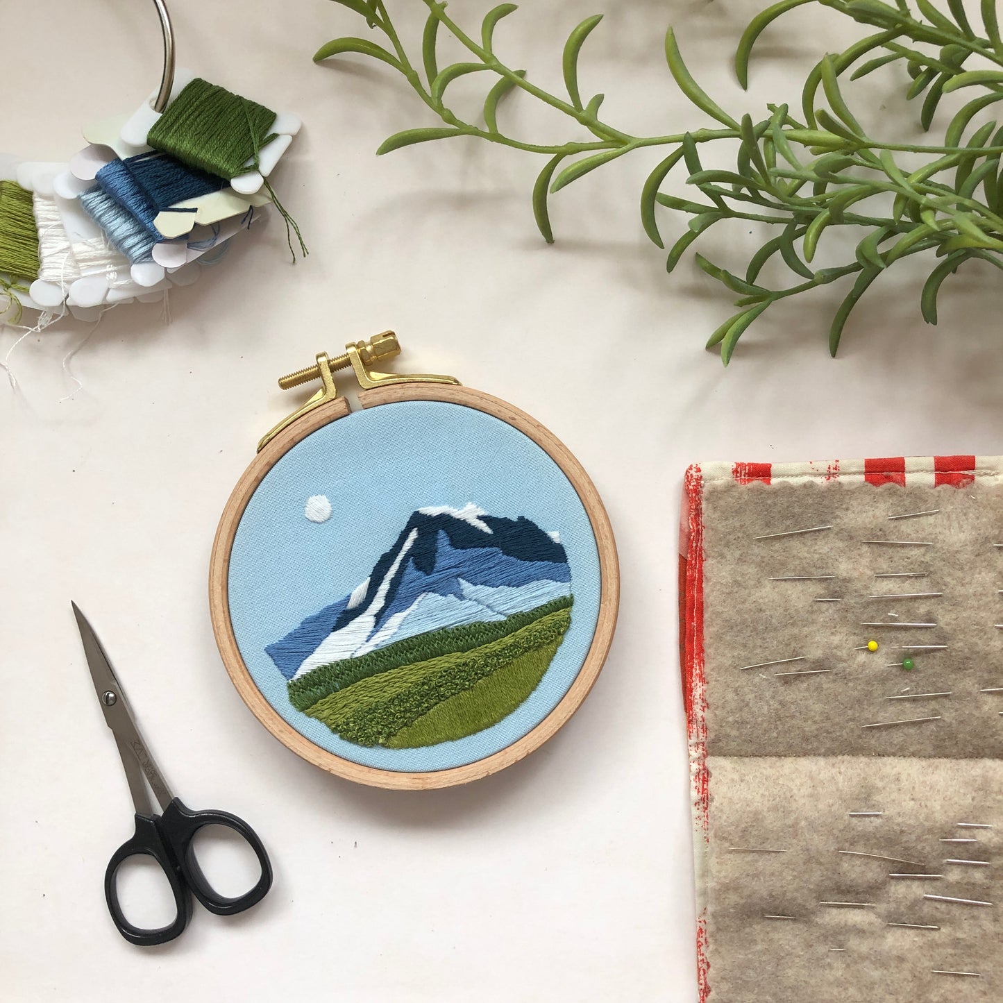 Mountain View- Landscape Embroidery Kit for Beginners