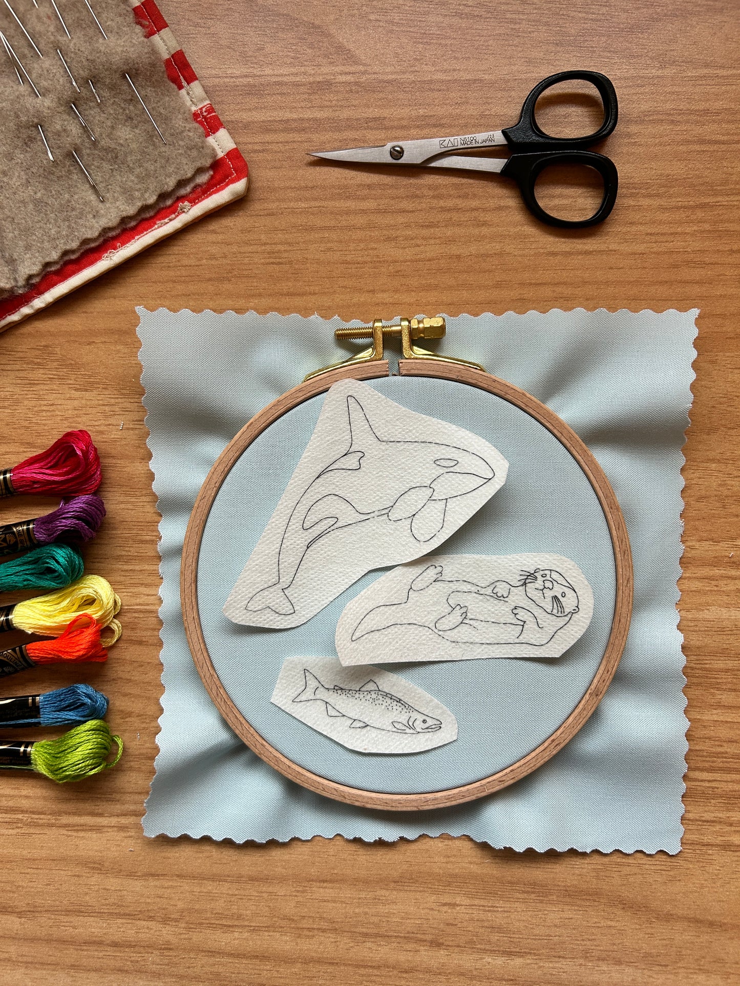 PNW Animals Embroidery Patterns- Stick and Stitch Nature Designs