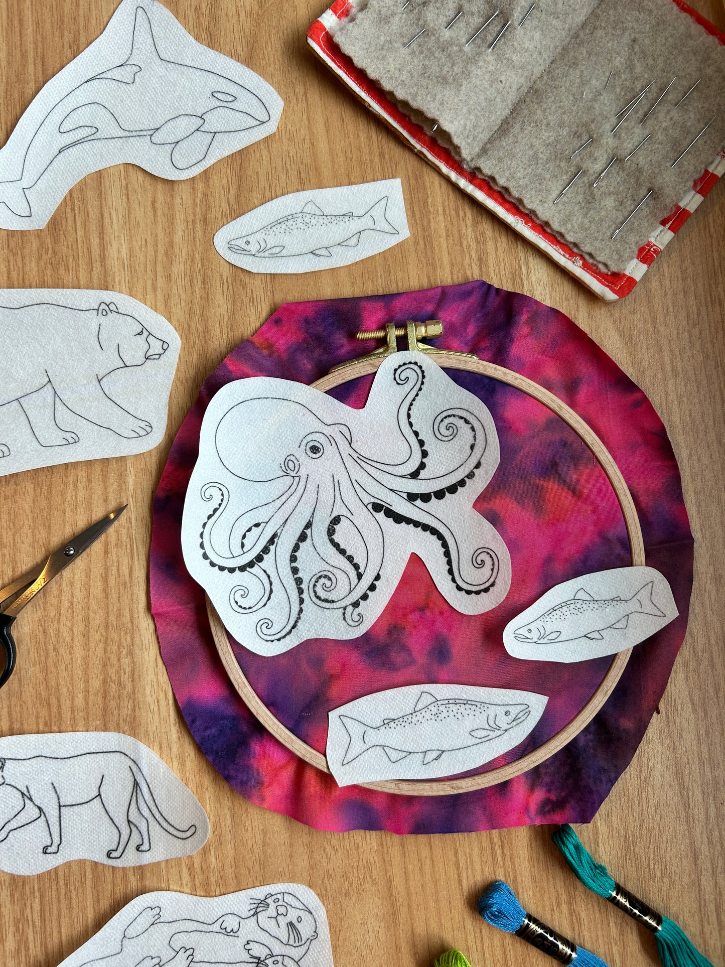 PNW Animals Embroidery Patterns- Stick and Stitch Nature Designs