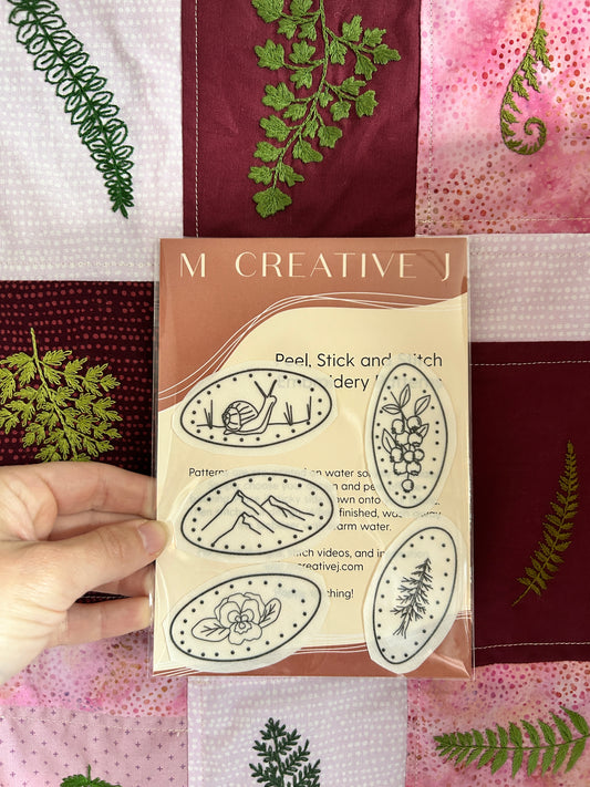 Pressed Pennies Embroidery Patterns - Stick and Stitch Nature Embroidery