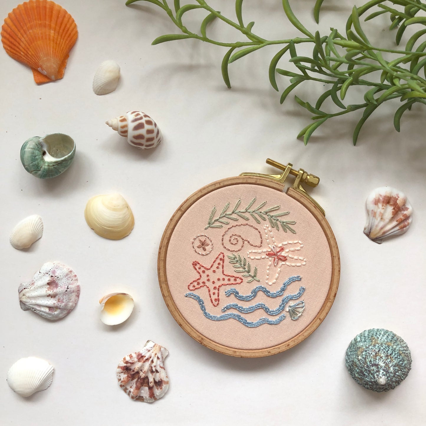 Seaside Treasures- Beach Embroidery Kit for Beginners