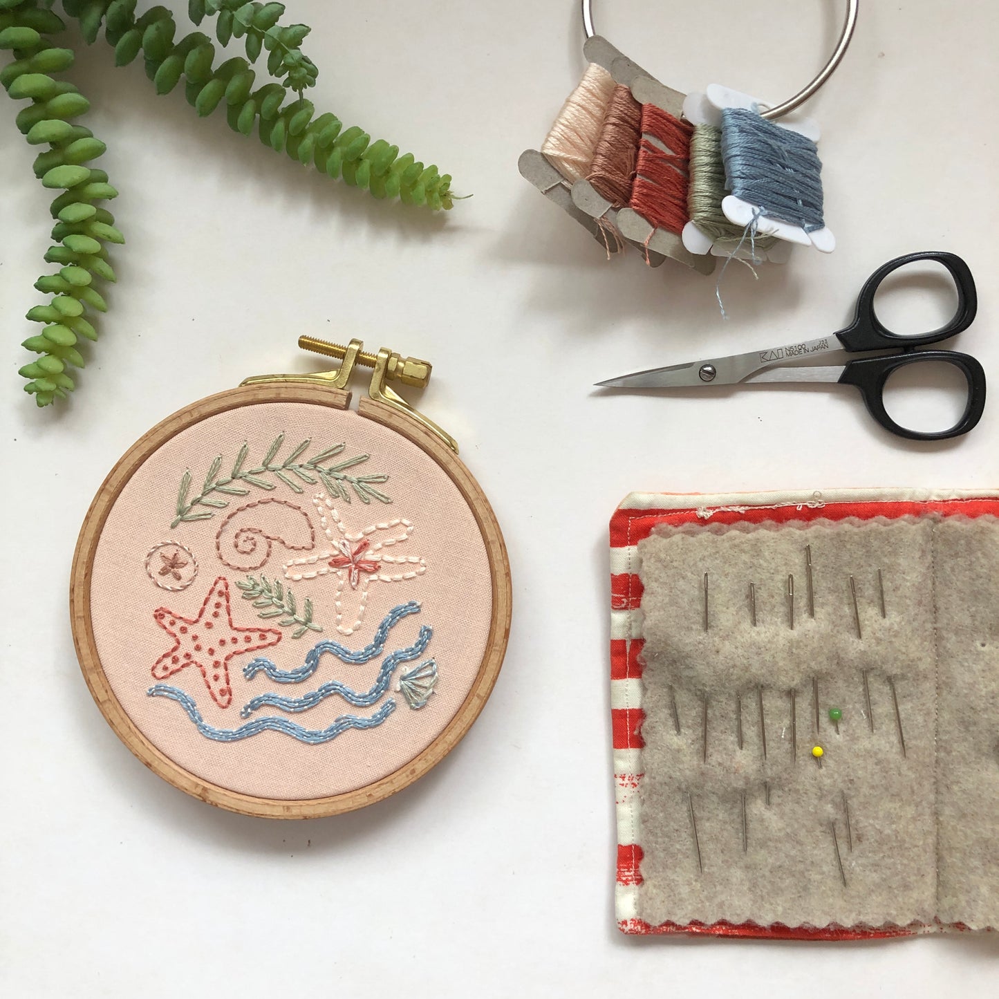 Seaside Treasures- Beach Embroidery Kit for Beginners