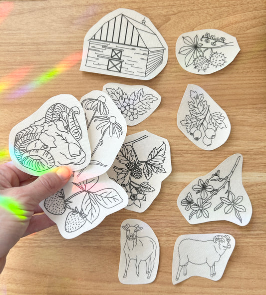 The Sheepery by MCreativeJ and Fog & Fleece Sheepery Embroidery Patterns- Stick and Stitch Animal Designs