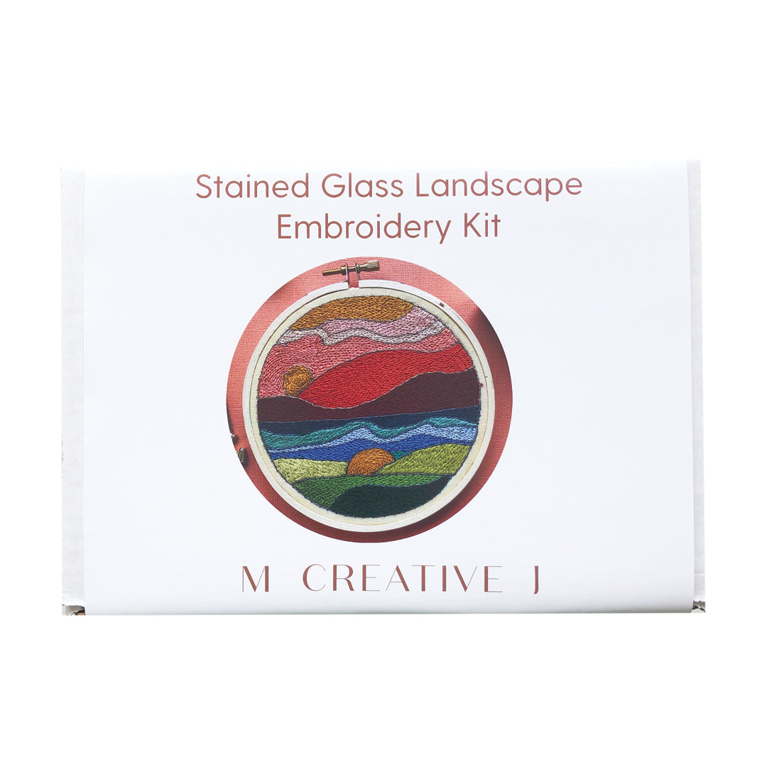 Stained Glass Landscape- Intermediate DIY Embroidery Kit