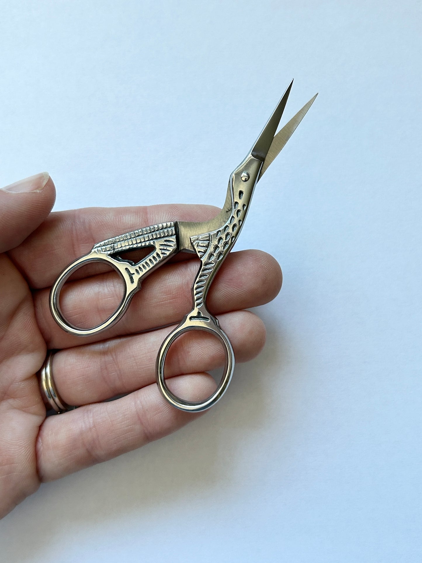 Silver Stork Embroidery Craft Scissors