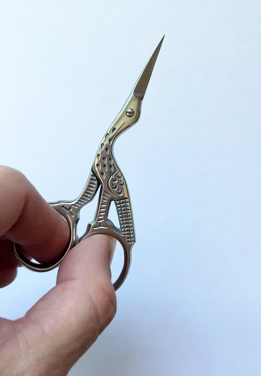 Silver Stork Embroidery Craft Scissors