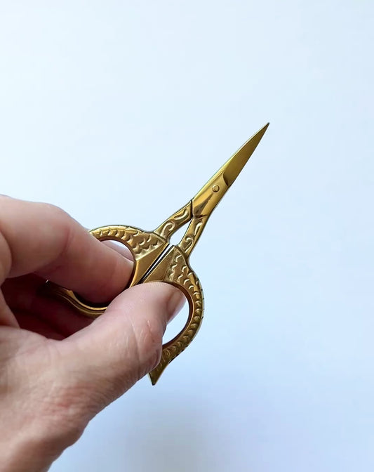 Gold Owl Embroidery Craft Scissors