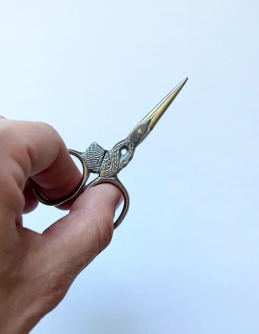 Silver Swan Embroidery Craft Scissors