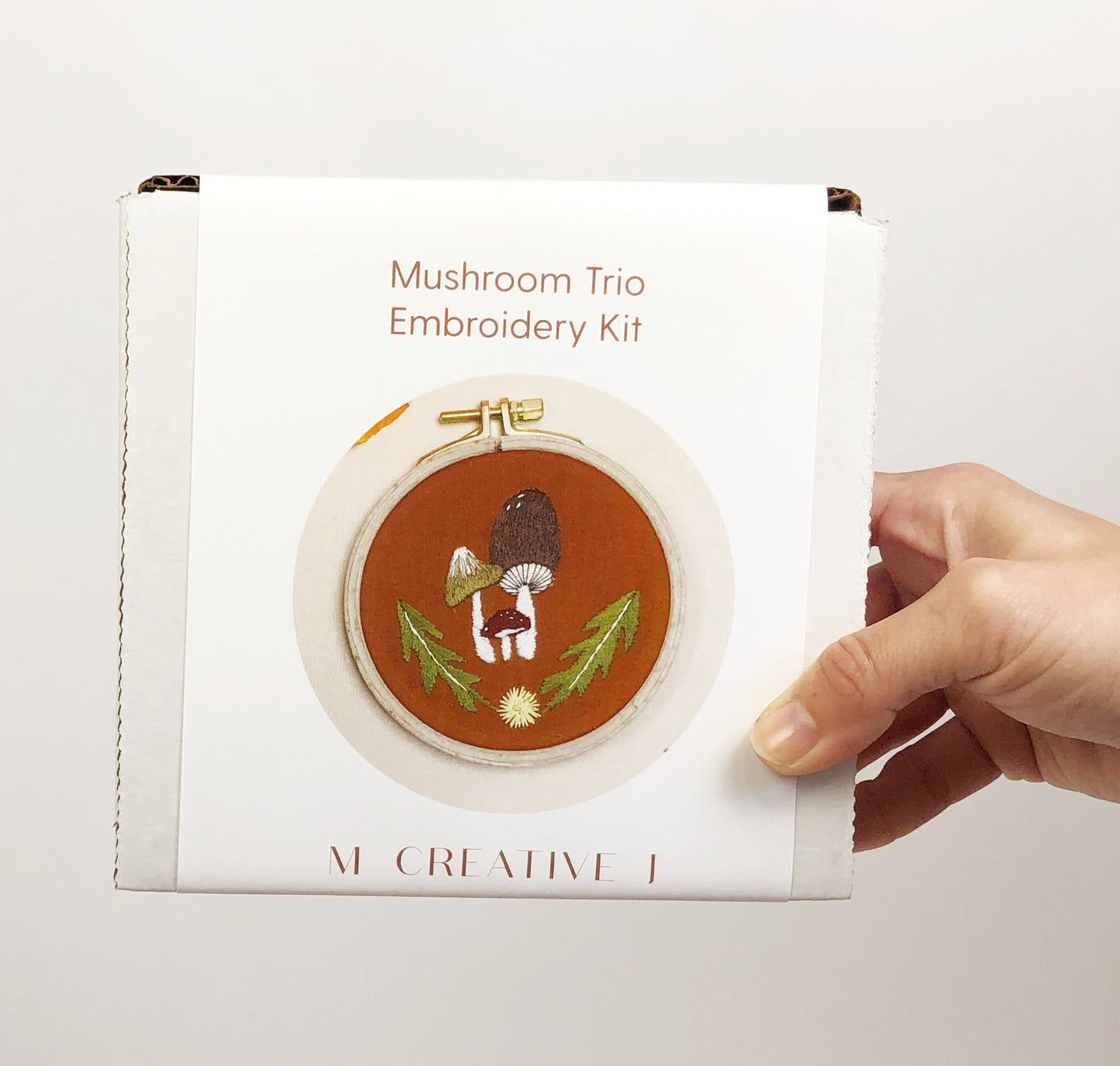 Mushroom Trio - Intermediate Embroidery DIY Craft Kit