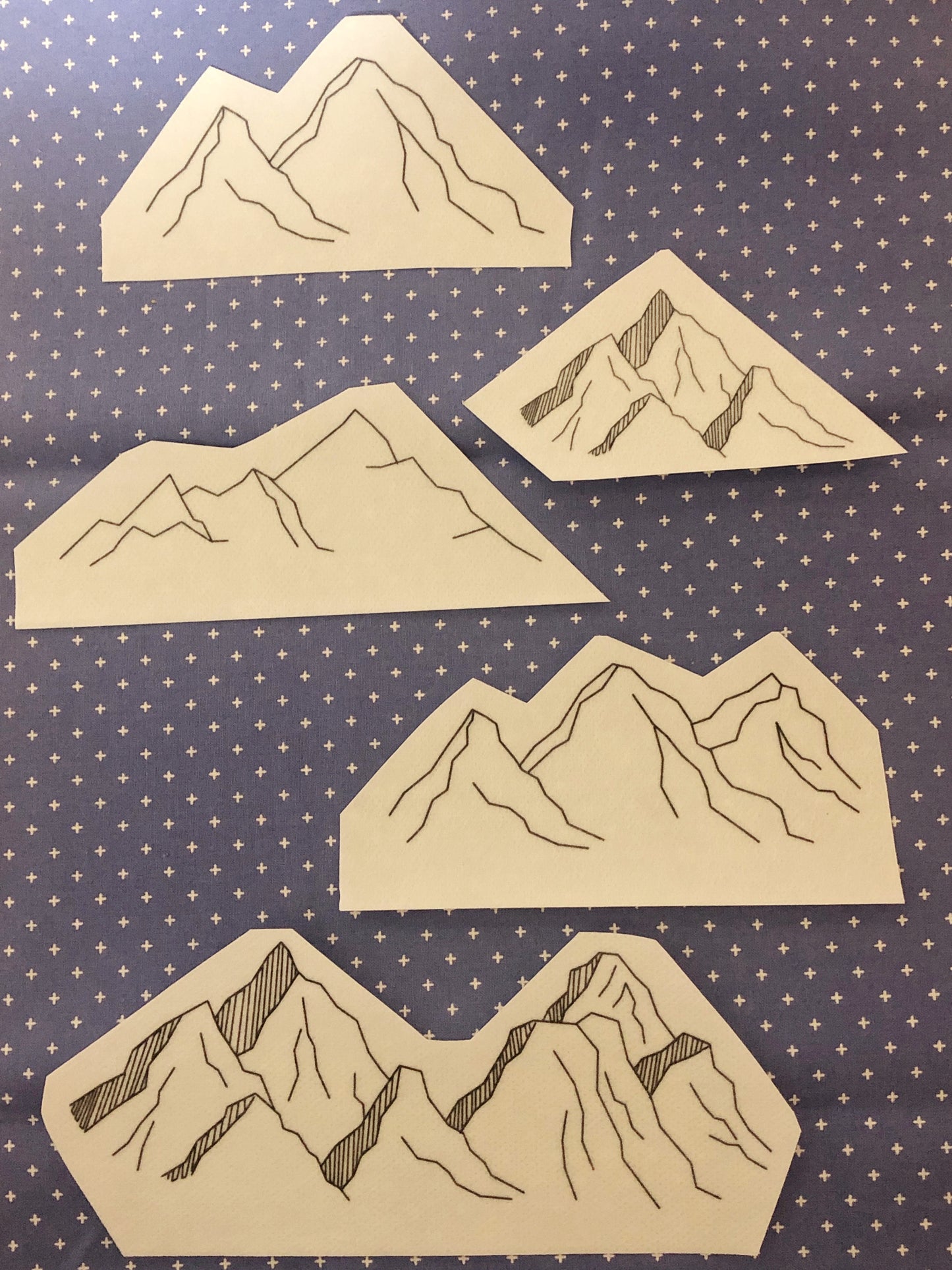 Mountains - Peel Stick and Stitch Hand Embroidery Patterns