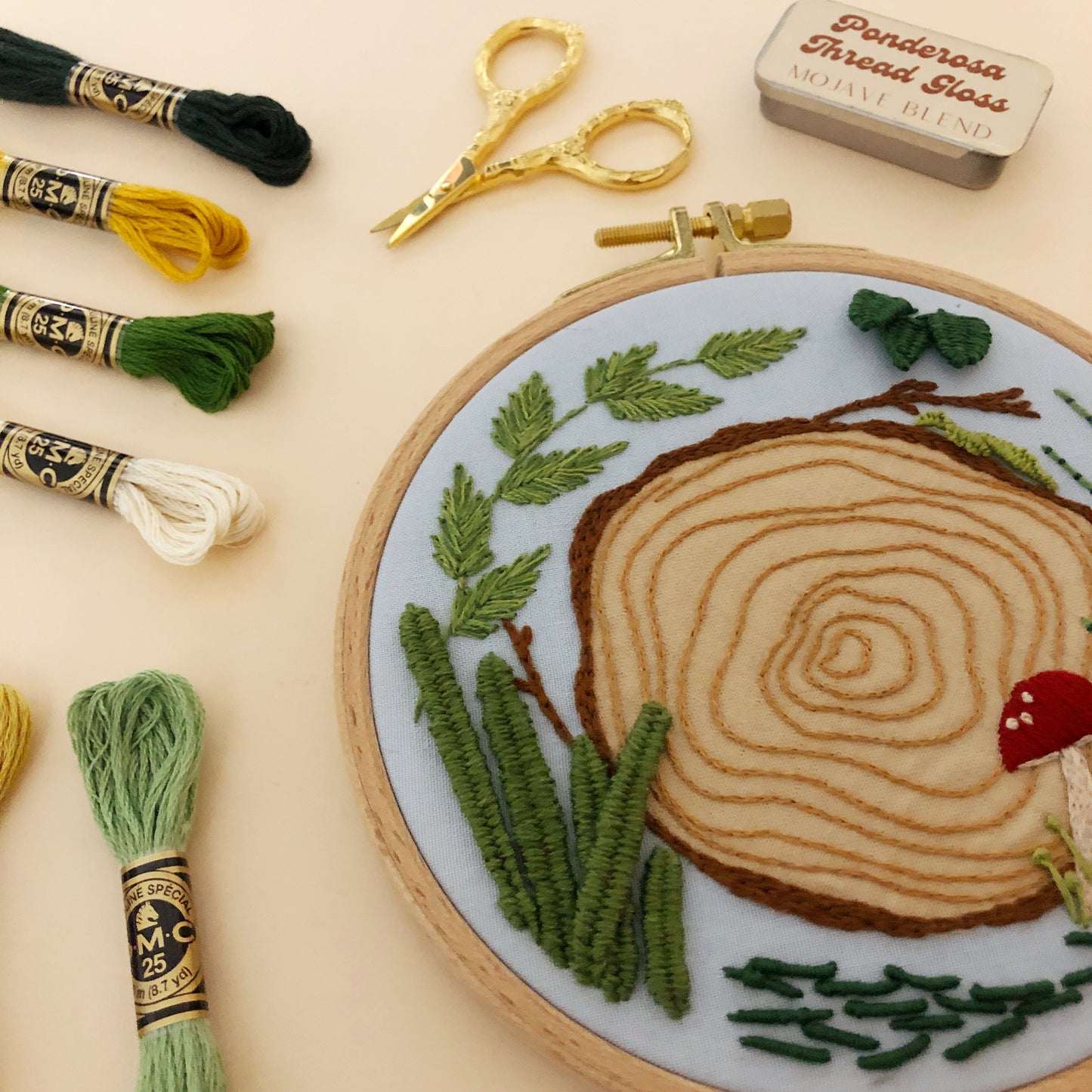 3D Woodland - Advanced Hand Embroidery DIY Craft Kit