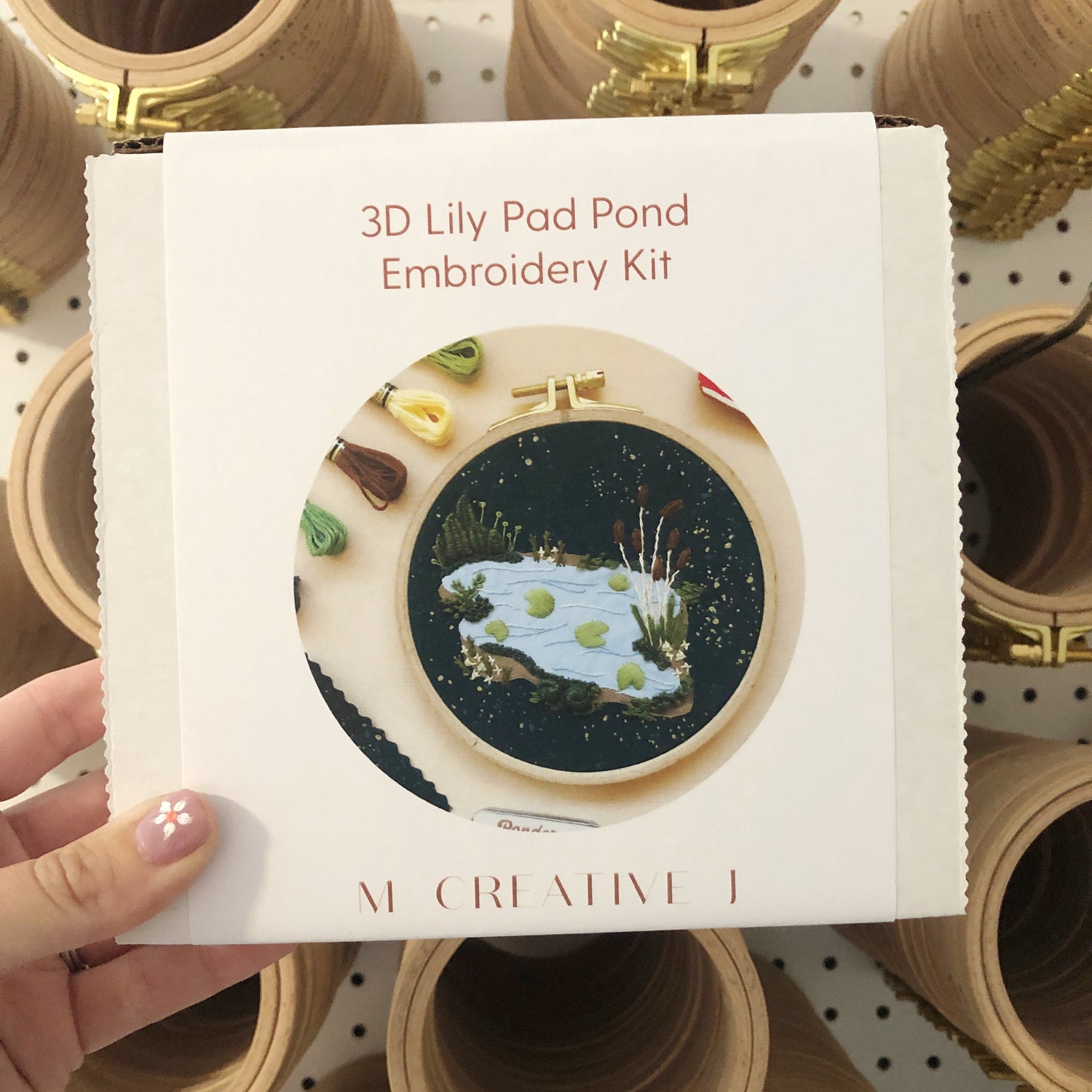 3D Lily Pad Pond advanced embroidery kit front box view