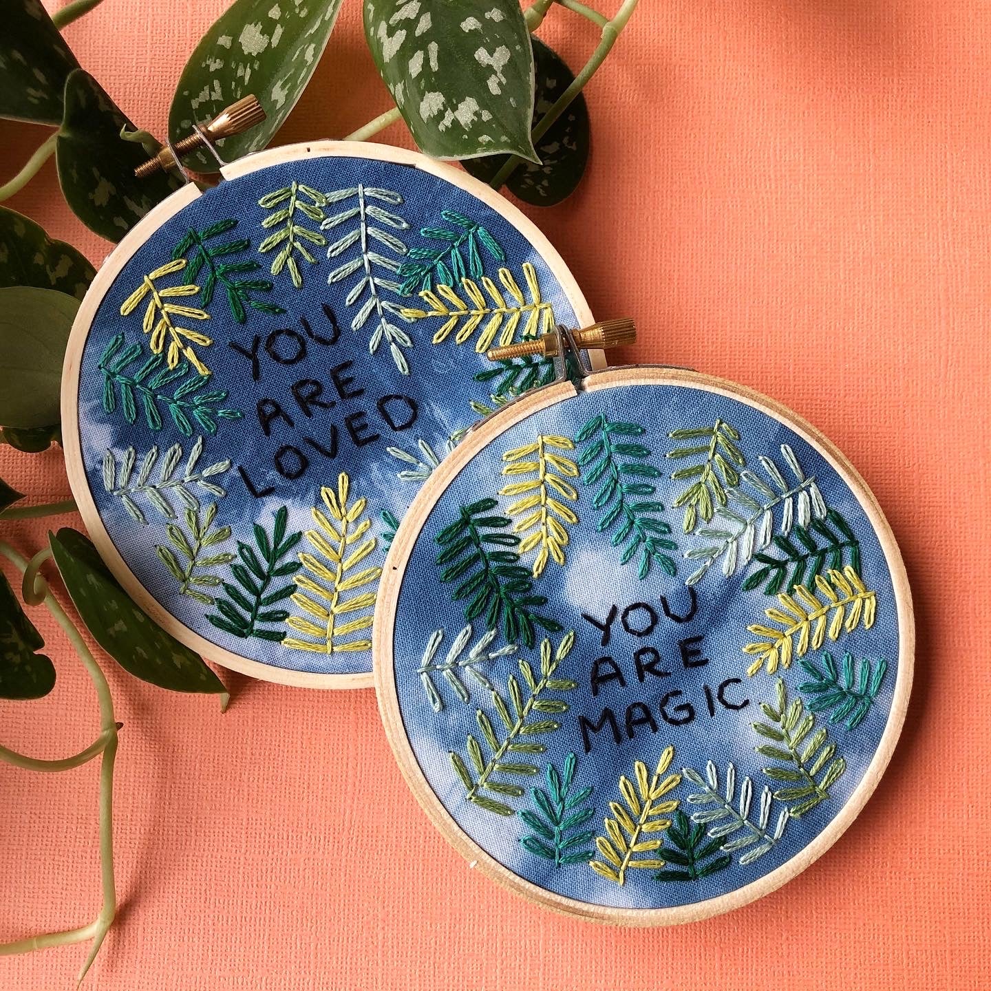 Positive Plants -Beginner Embroidery DIY Craft Kit