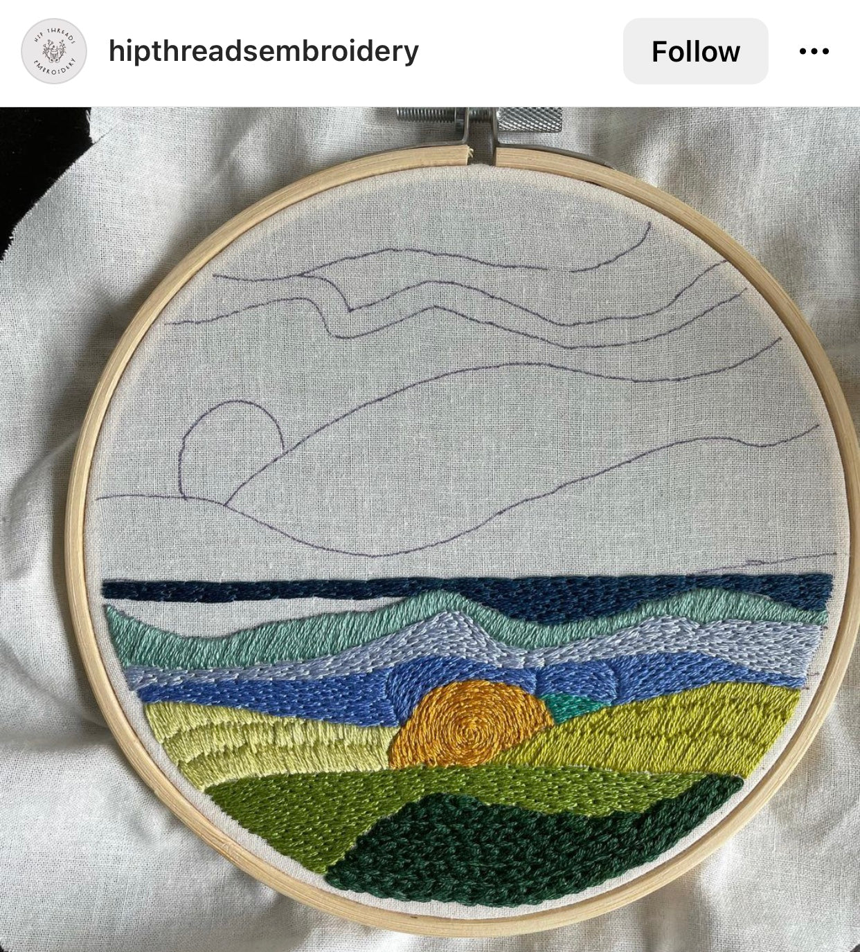 Stained Glass Landscape- Intermediate DIY Embroidery Kit