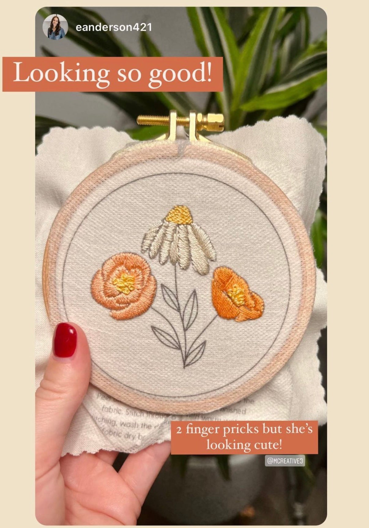 Flower Trio - Flower Embroidery Kit for Beginners